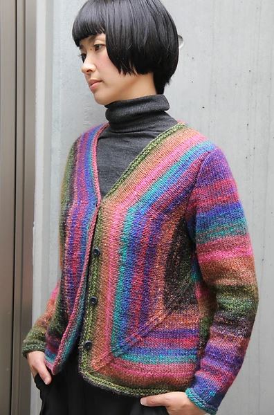 A Noro Silk Garden Pattern V-Neck Cardigan (PDF)