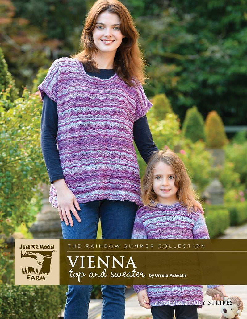 A Juniper Moon Farm Zooey Stripes Pattern - Vienna Sweater and Top (PDF)