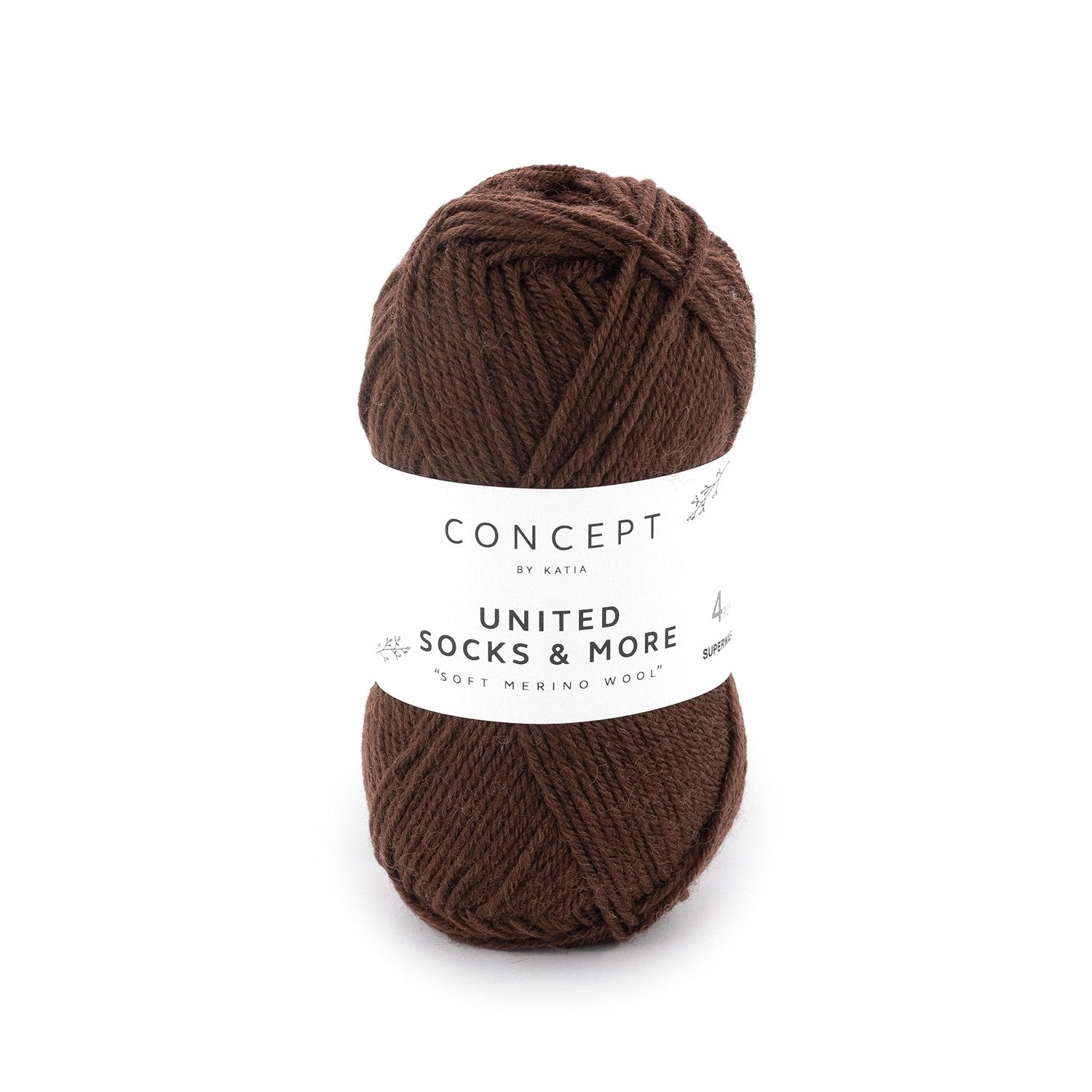 Katia Concept United Socks & More - Dark Brown (Color #102) Knitting and Crochet Yarn on sale at Little Knits