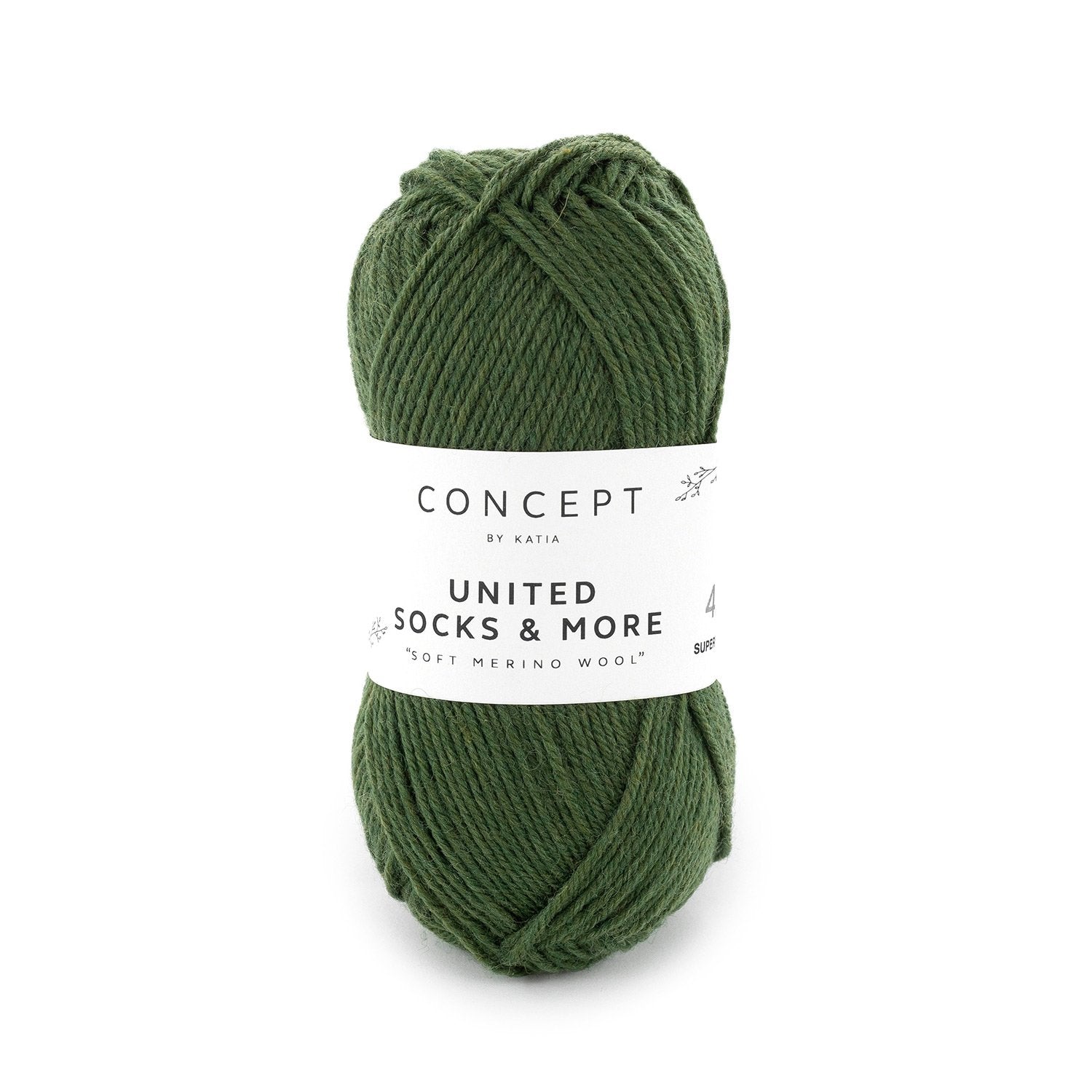 Katia Concept United Socks & More - Dark Green (Color #008) Knitting and Crochet Yarn on sale at Little Knits