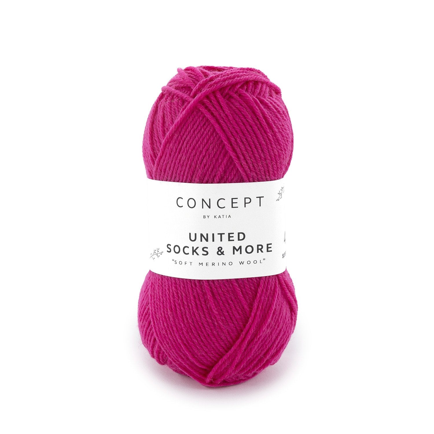 Katia Concept United Socks & More - Fuchsia (Color #090) Knitting and Crochet Yarn on sale at Little Knits