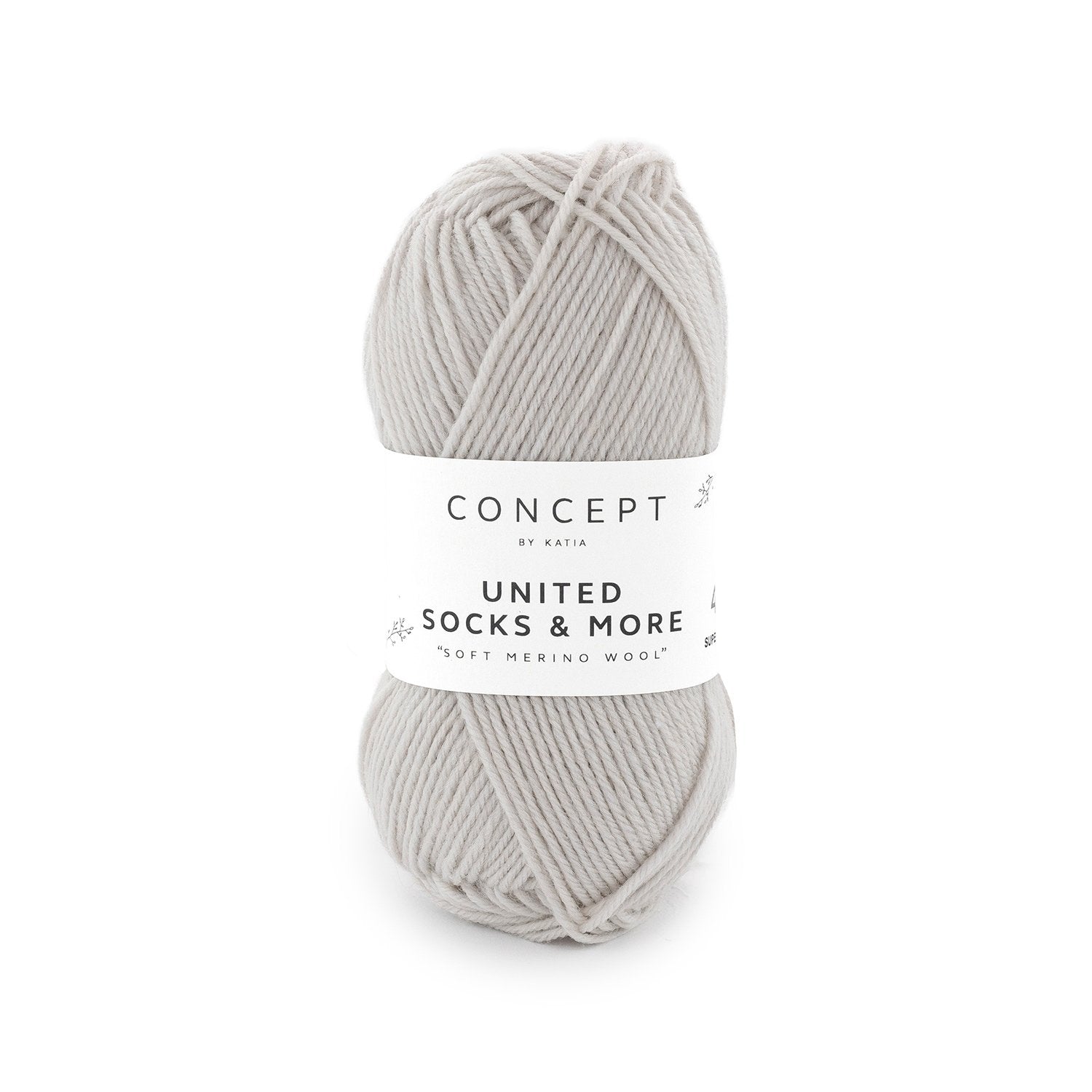 Katia Concept United Socks & More - Light Grey (Color #200) Knitting and Crochet Yarn on sale at Little Knits
