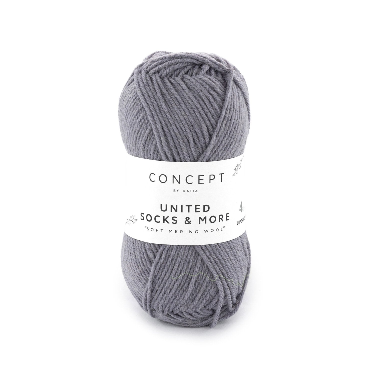 Katia Concept United Socks & More - Medium Grey (Color #201) Knitting and Crochet Yarn on sale at Little Knits
