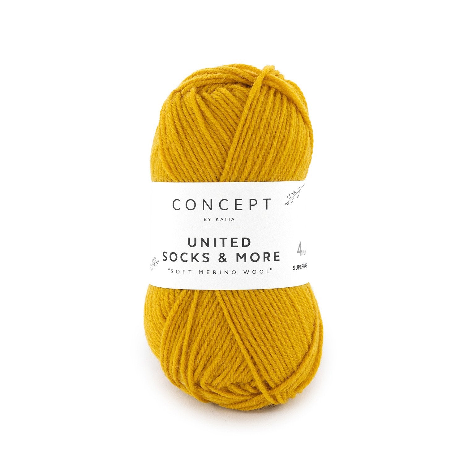 Katia Concept United Socks & More - Mustard (Color #007) Knitting and Crochet Yarn on sale at Little Knits