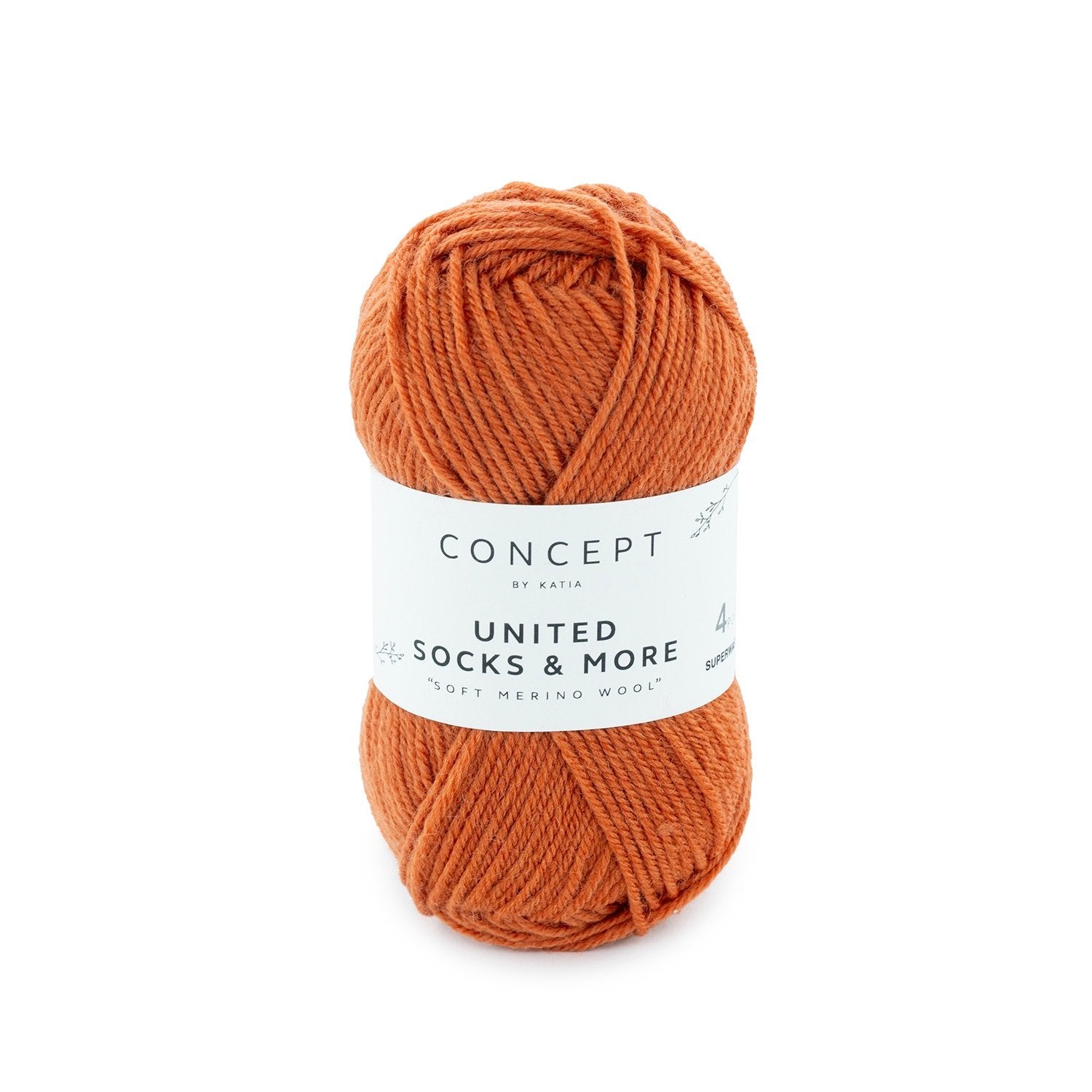 Katia Concept United Socks & More - Orange (Color #006) Knitting and Crochet Yarn on sale at Little Knits