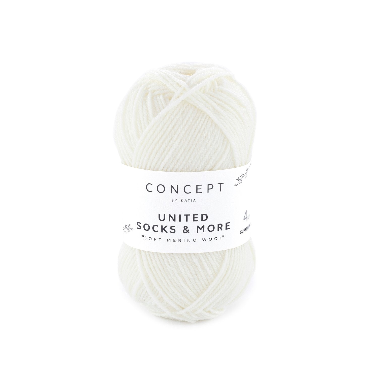 Katia Concept United Socks & More - White (Color #001) Knitting and Crochet Yarn on sale at Little Knits