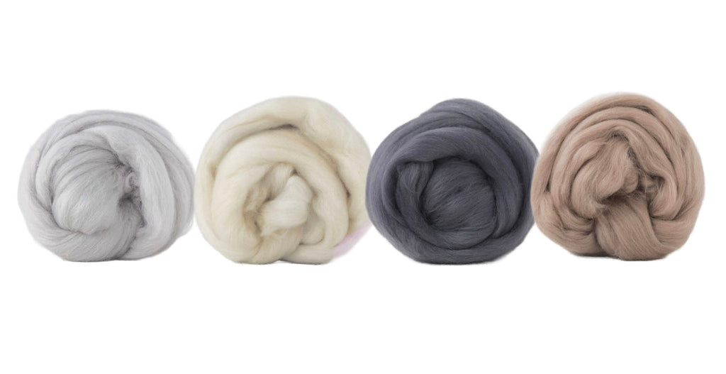 70% Merino Wool 30%Tussah Silk Tops (Sliver) - The Classics Collection