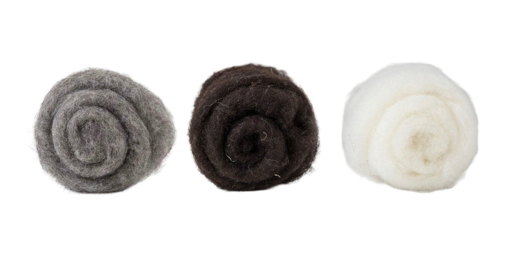 Carded Bergschaf Wool - Raw Colors