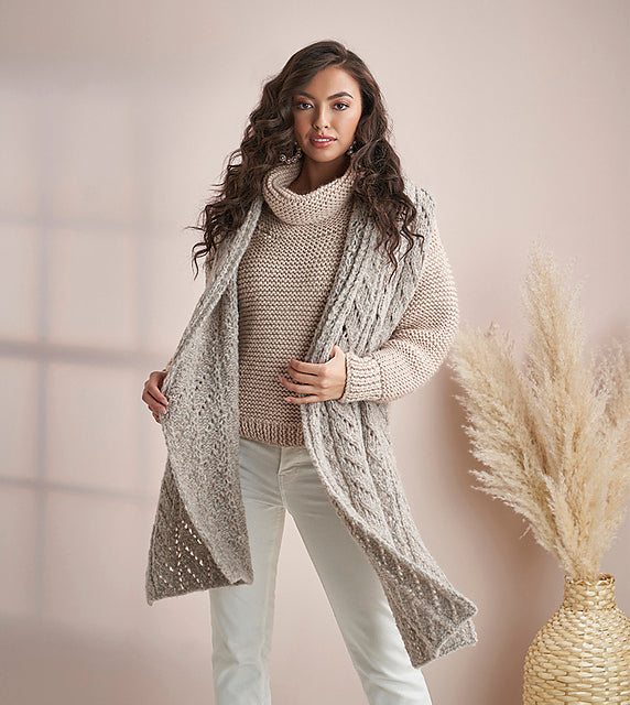 A Rowan Brushed Fleece Pattern - 011 Wrap (PDF)