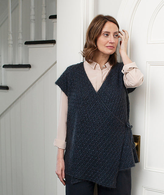 A Churchmouse Yarns and Teas Pattern - Wrap & Tie Apron Vest (PDF)