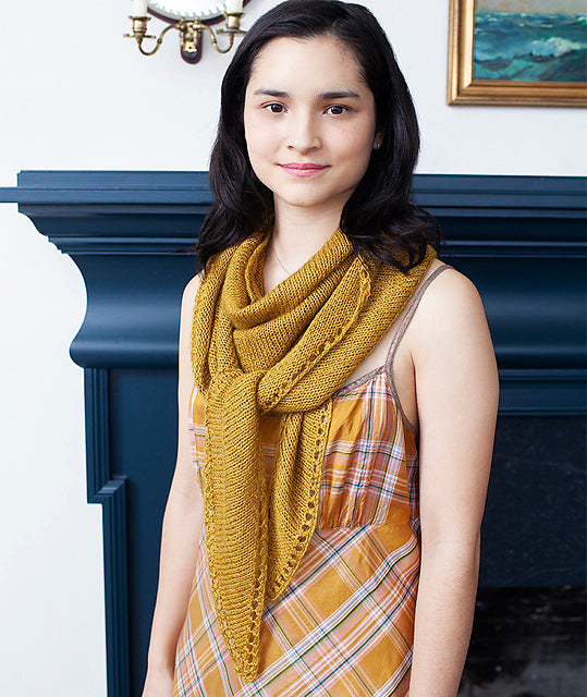 A Churchmouse Yarns and Teas Pattern - Demi Lune Scarf (PDF)