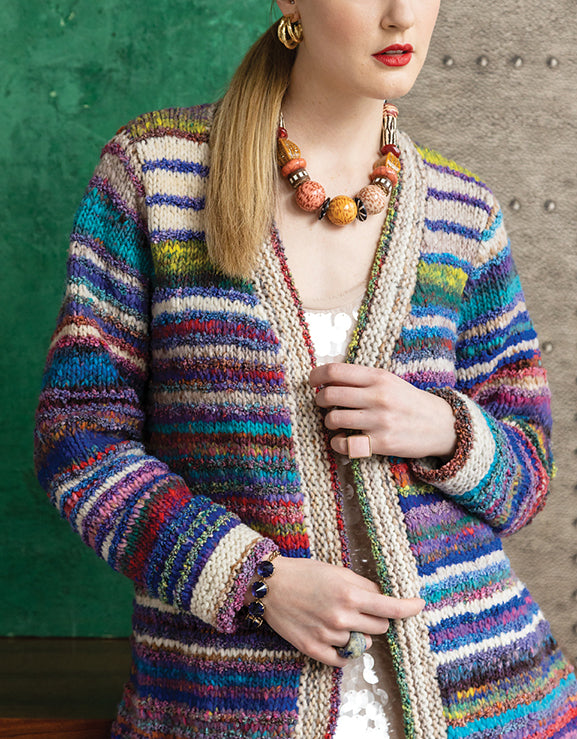 A Noro Kanzashi Pattern - Open Cardigan - (PDF)