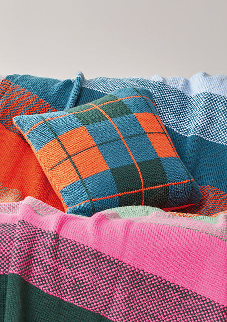 A Rowan Pure Wool Superwash Worsted Pattern - Check it Cushion (PDF)