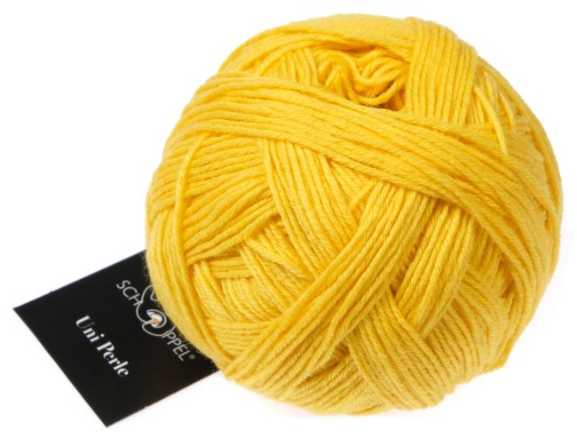 Schoppel Uni Perle - Egg Yolk Yellow (Color #580) - TEN SKEIN BAG