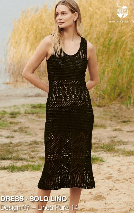 A Lana Grossa Solo Lino Pattern - Dress 14-7 (PDF)