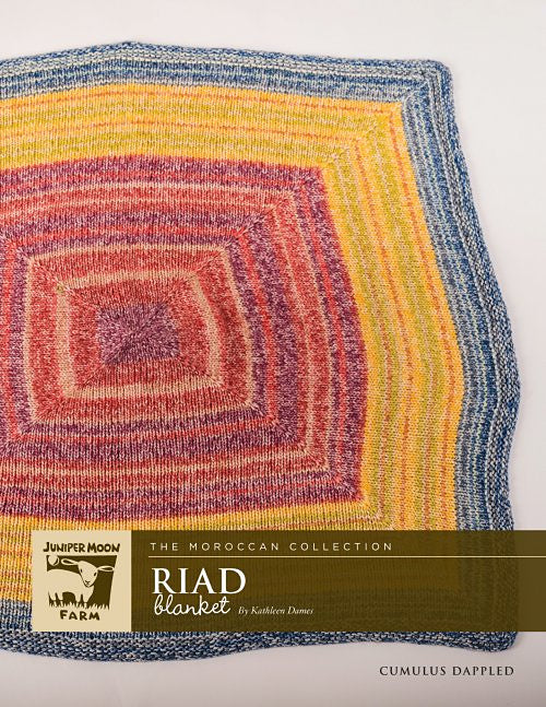 A Juniper Moon Farms Cumulus Dappled Pattern - Riad Blanket (PDF)