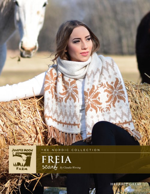 A Juniper Moon Farm Herriot Great Pattern - Freia Scarf (PDF)