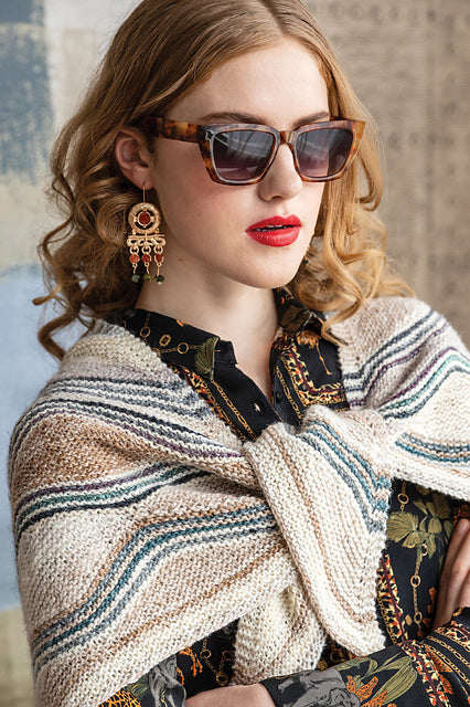 A Noro Silk Garden Sock Pattern -  Steely Waves (PDF)