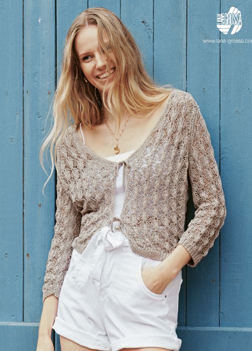 A Lana Grossa Solo Lino Pattern - Jacket 15-7 (PDF)