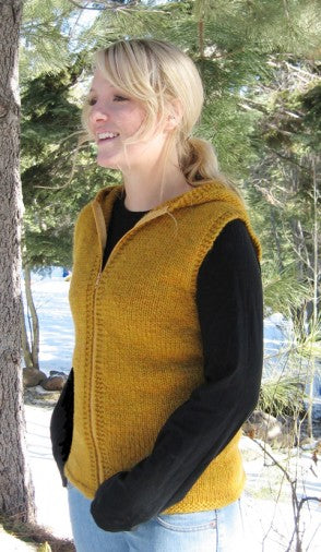 Knitting Pure and Simple - Bulky Hooded Vest for Women