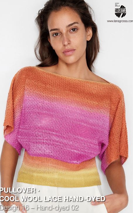 A Cool Wool Lace Hand-Dyed Pattern - Knit Pullover (PDF File)