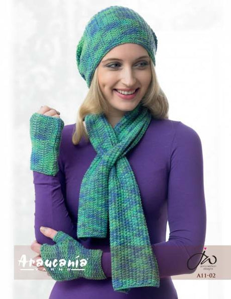 Textured Neck Wrap  Hat and Fingerless Gloves - Free Dowload with Huasco DK Purchase of 4 or more skeins