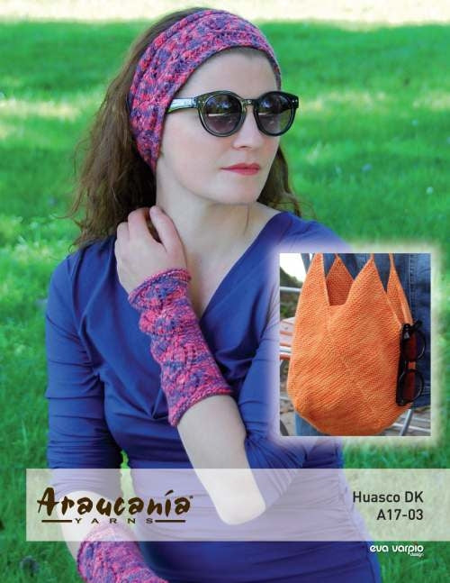 Headband  Wrist-warmers and Bag - Free Dowload with Huasco DK Purchase of 4 or more skeins