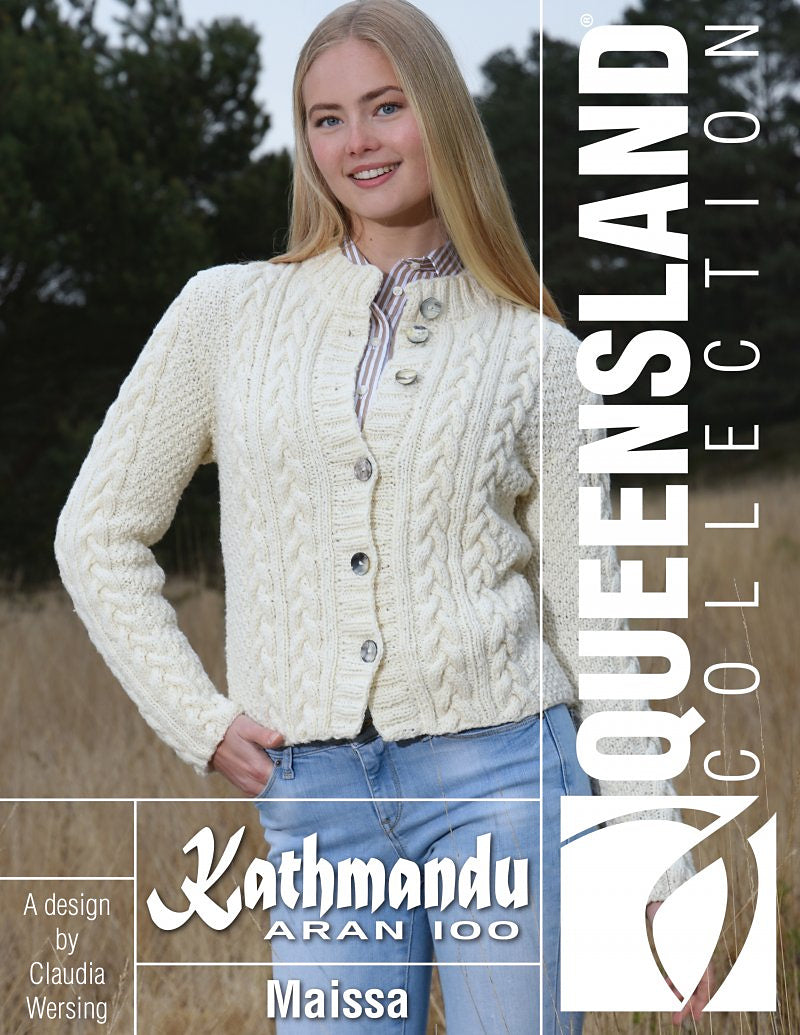 A Queensland Kathmandu Aran Pattern - Maissa Cardigan (PDF)