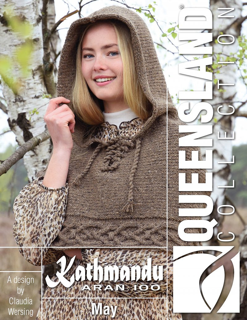 A Queensland Kathmandu Aran Pattern - May Hooded Poncho (PDF)