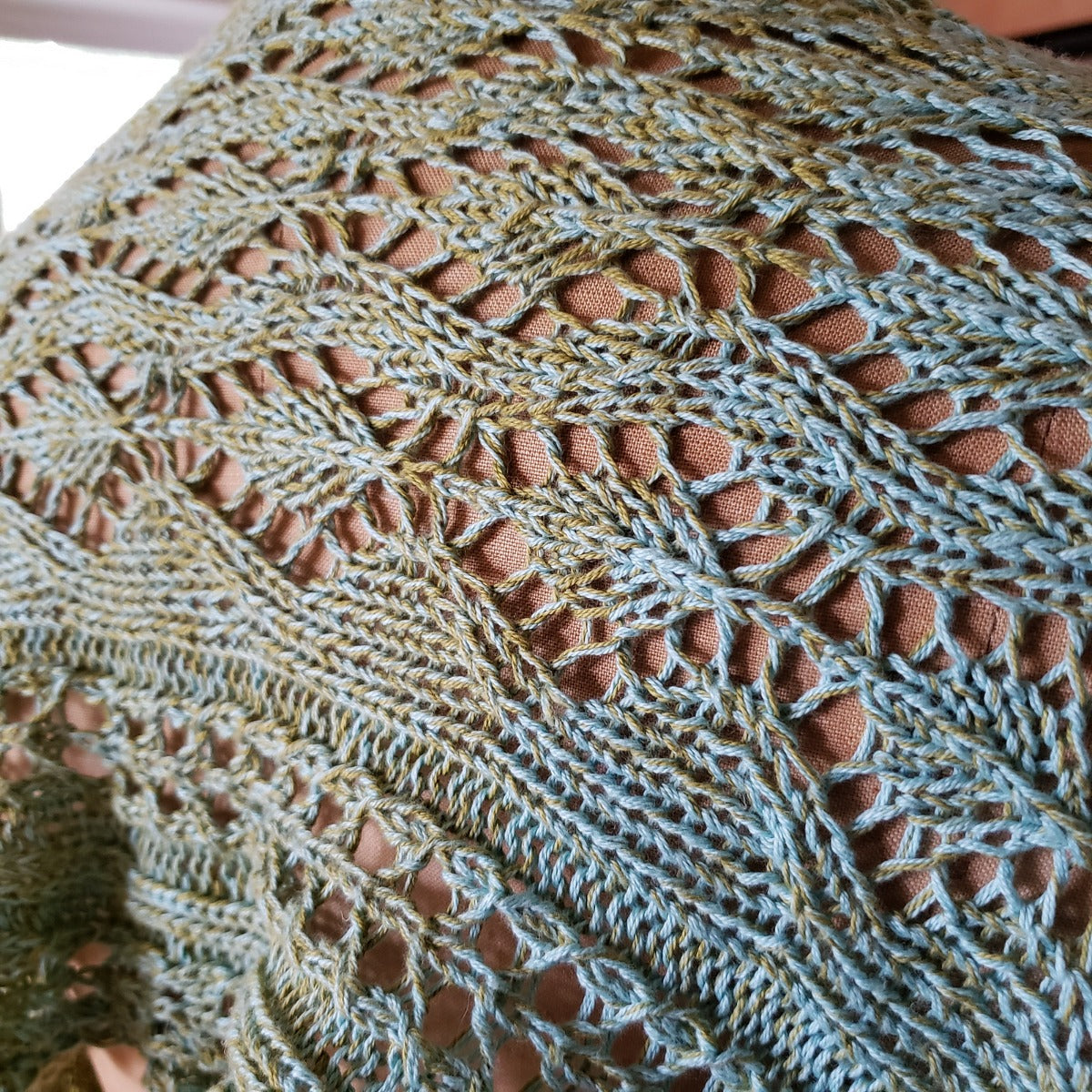 A Hikoo Concentric Cotton Pattern - Mermaid Walk Scarf - AVAILABLE ON RAVELRY (LINK & DETAILS IN DESCRIPTION)