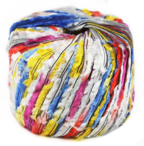 Euro Yarns Xanadu - White, Red, Yellow, Pink (Color #201)