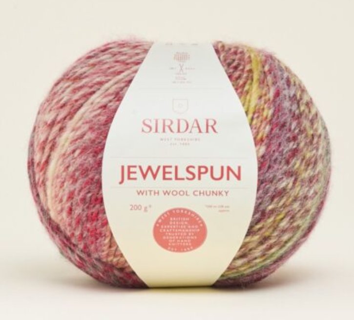 Sirdar Jewelspun with Wool Chunky - Sea Anemone (Color #208) - BIG 200 Gram Skeins