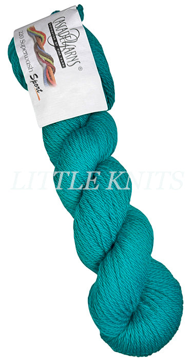 Cascade 220 Superwash Sport - Teal (Color #810) - FULL BAG SALE (5 SKEINS)