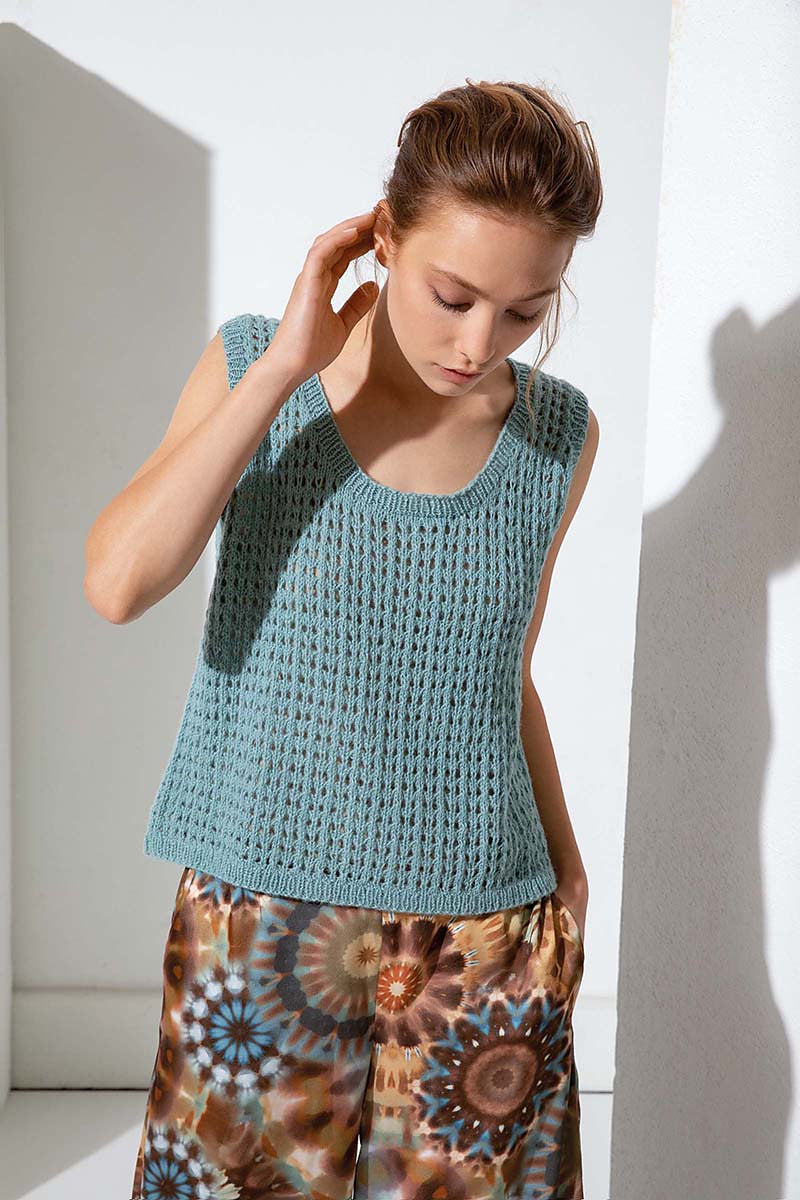 A Lang Regina Pattern - Tank Top 272-60 - AVAILABLE ON RAVELRY (LINK & DETAILS IN DESCRIPTION)