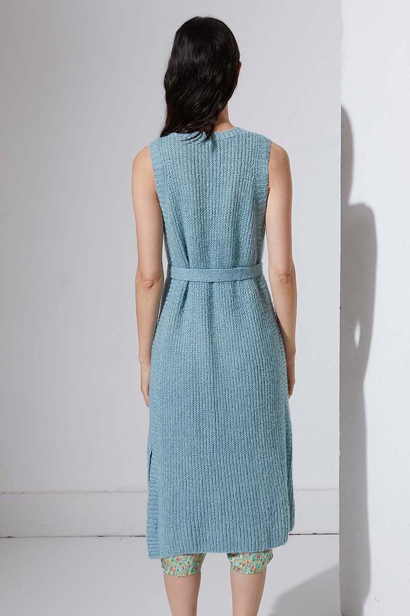 A Lang Aura Pattern - Long Vest 272-61 - AVAILABLE ON RAVELRY (LINK & DETAILS IN DESCRIPTION)