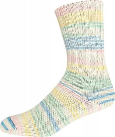 Supersocke Silk 4-Ply Style 343 - Pastel Rainbow (Color #2881)