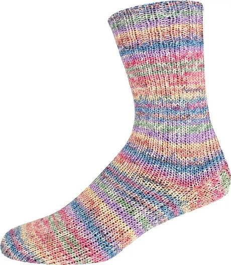 Supersocke Cotton Stretch Style 347 - Rainbow Brights (Color #2902) on sale at little knits