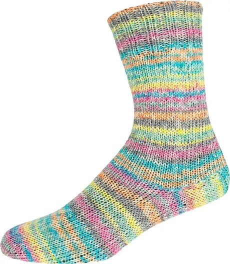 Supersocke Cotton Stretch Style 347 - Primary Brights (Color #2905) on sale at little knits