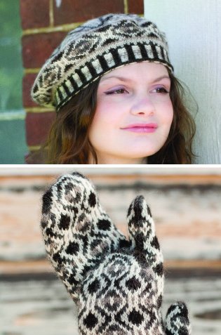 A Juniper Moon Farm Herriot Pattern - Vera Marguerite Tam and Mittens (PDF)