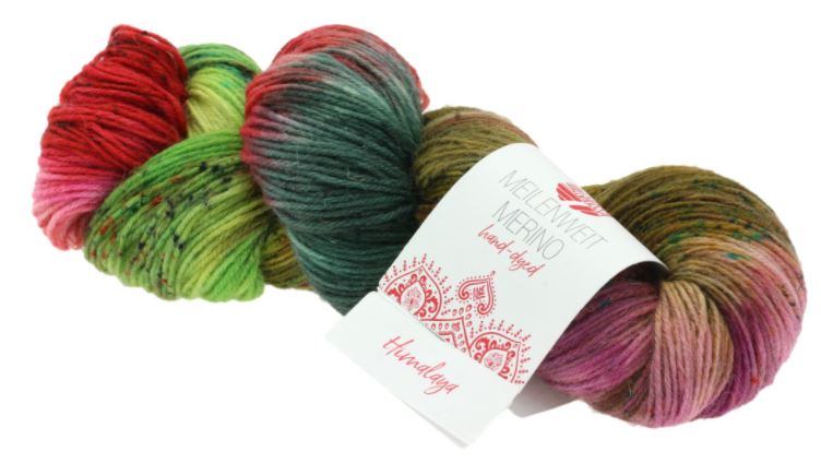 Lana Grossa Meilenweit Merino Hand-Dyed Limited Edition - Himalaya (Color #307) - 100 GRAMS