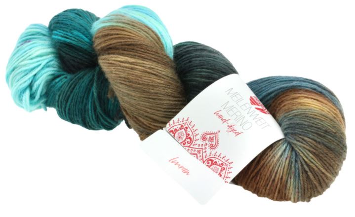 Lana Grossa Meilenweit Merino Hand-Dyed Limited Edition - Imran (Color #310) - 100 GRAMS