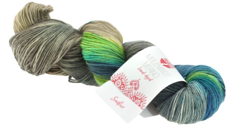 Lana Grossa Meilenweit Merino Hand-Dyed Limited Edition - Sudhir (Color #311) - 100 GRAMS