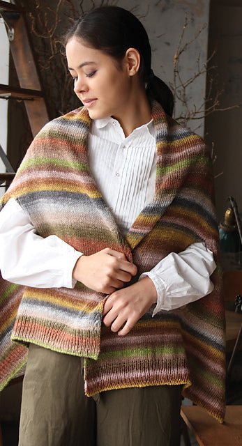 A Noro Silk Garden Sock Pattern -  Ponch/Shawl (PDF)