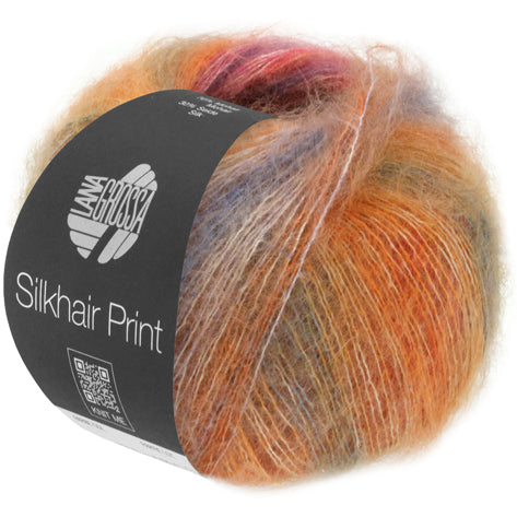 Lana Grossa SilkHair Prints - Purple Parrot (Color #406)