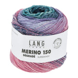 Lang Merino 150 Degrade - Rose, Lilac, Atlantic (Color #09)