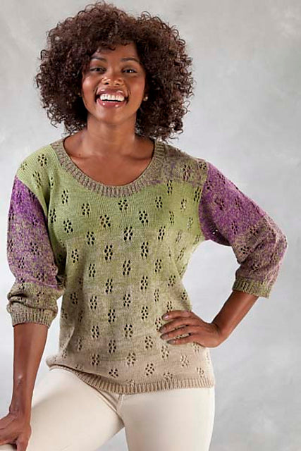 FREE with Purchase of TWO balls of Trendsetter Transitions - 5301-B Eyelet Pullover Pattern (PDF)