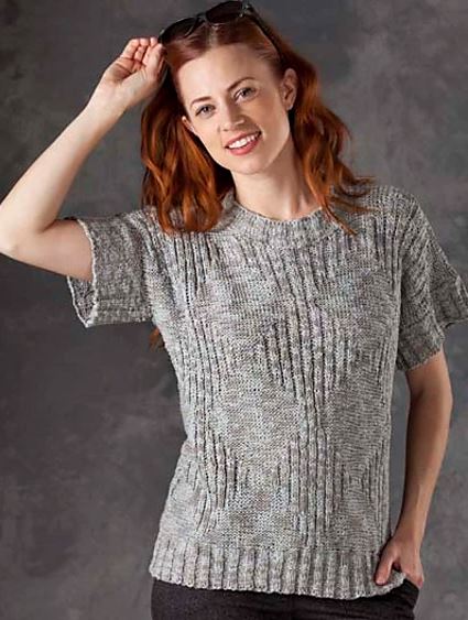 A Trendsetter Infinity Pattern - Ribbed Diamond Pullover (5400f) - PDF File