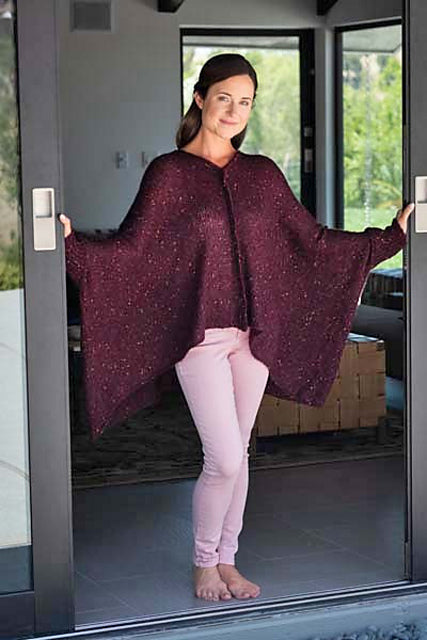 A Lana Grossa Peru Tweed Pattern - #5900F - Pleated Front Pullover (PDF)