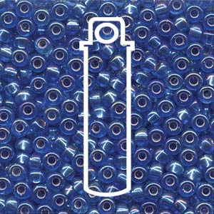 Miyuki Japanese Seed Beads Size 6/0 - Silver Lined Sapphire Aurora Borealis (Color #91019)