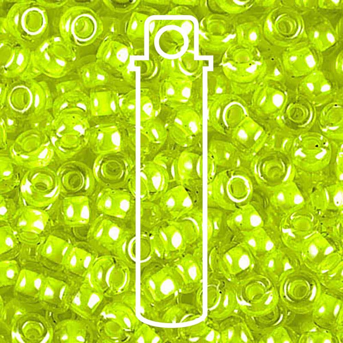 Miyuki Japanese Seed Beads Size 6/0 - Round Luminous Limeade (Color #91119)